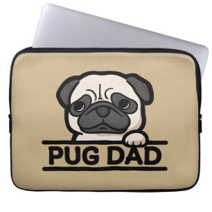 PUG DAD – Funny & Cute Pug Lover Gift Laptop Sleeve