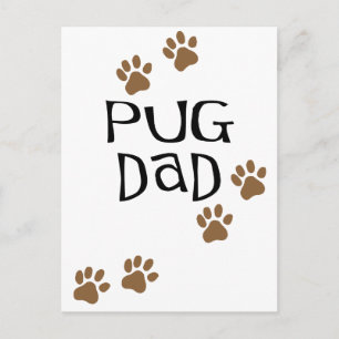 Pug Dad Postcard