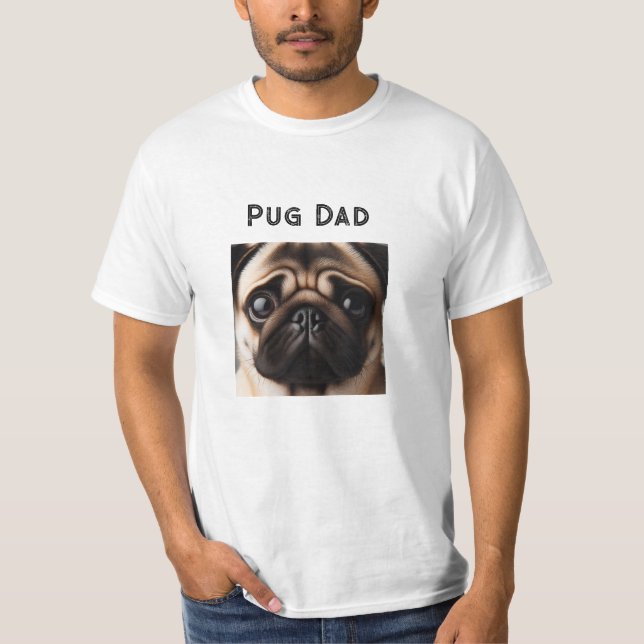Pug Dad Pug Face  T-Shirt (Front)