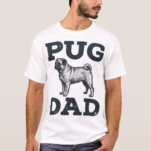 Pug Dad Vintage Engraving Dog Lover Shirt Design_1