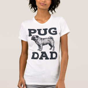 Pug Dad Vintage Engraving Dog Lover Shirt Design_1