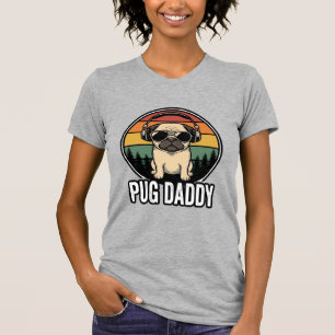 Pug Daddy Vintage Sunset Dog Vector Shirt Design_1