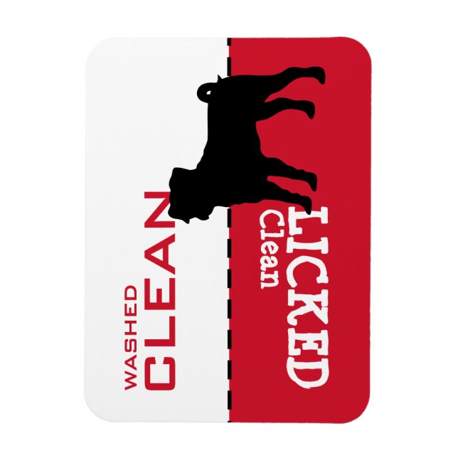 Pug Dishwasher Customisable Your Words Magnet Sign (Vertical)