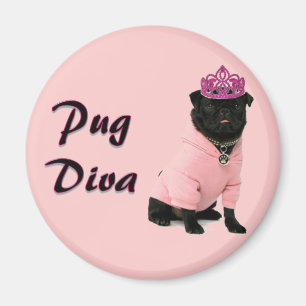 Pug Diva Magnet
