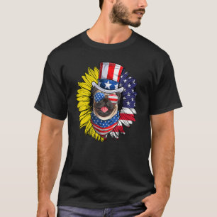 Pug Dog 4th Of July Dog  Pug Women Patriotic T-Shirt