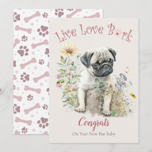 Pug Dog Adoption, Gotcha Day Card