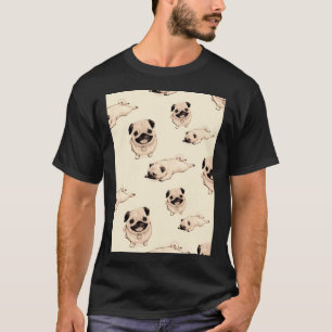 Pug Dog Art Pugs puppy funny cute dogs T-Shirt