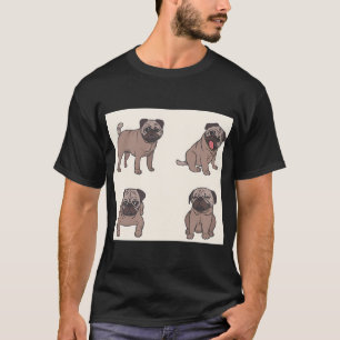 Pug Dog Art Pugs puppy funny cute dogs T-Shirt