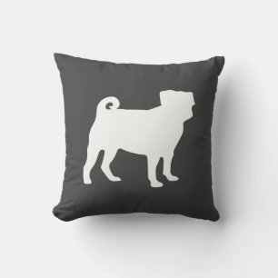 Pug Dog Baby Shower Grey Puppy Gender Neutral Cushion
