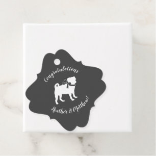 Pug Dog Baby Shower Grey Puppy Gender Neutral Favour Tags