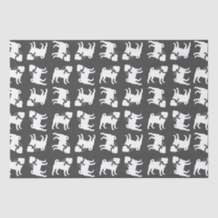 Pug Dog Baby Shower Grey Puppy Gender Neutral Tissue Paper