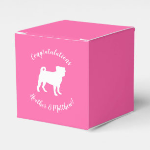 Pug Dog Baby Shower Pink Puppy Girl Favour Box
