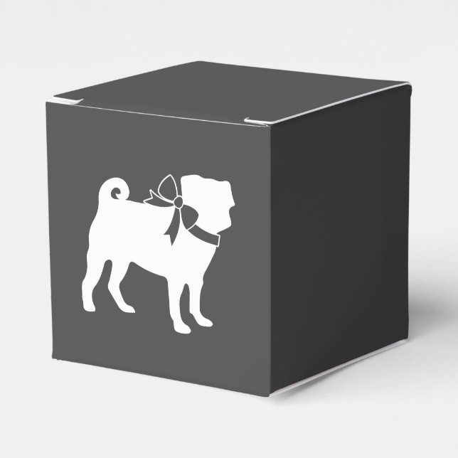 Pug Dog Baby Shower Theme Puppy Gender Neutral Favour Box (Front Side)