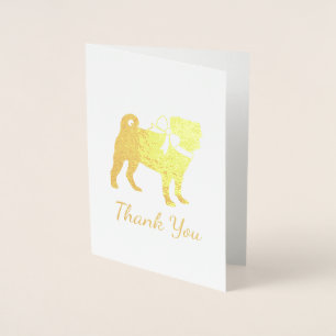 Pug Dog Baby Shower Theme Puppy Gender Neutral Foil Card