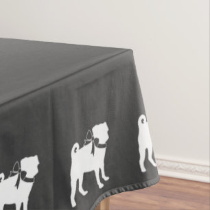 Pug Dog Baby Shower Theme Puppy Gender Neutral Tablecloth