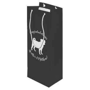 Pug Dog Baby Shower Theme Puppy Gender Neutral Wine Gift Bag