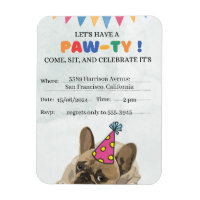 Pug Dog Birthday Party Puppy Paw-ty Birthday