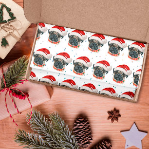 Pug Dog Breed Christmas Stars Tissue Paper