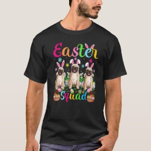 Pug Dog Bunny Ear Easter Squad Pug Happy Easter T-Shirt