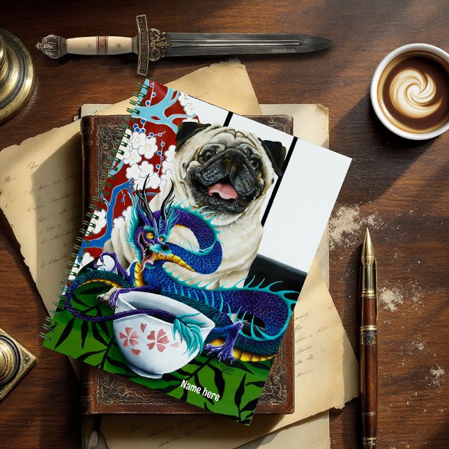 Pug Dog Chinese Dragon Notebook (Creator Uploaded)