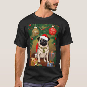 Pug Dog Christmas Celebration 3 T-Shirt