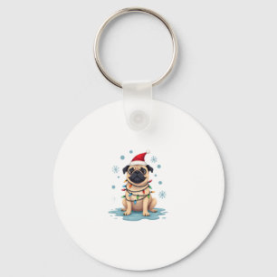 Pug Dog Christmas Men Women (1) Key Ring