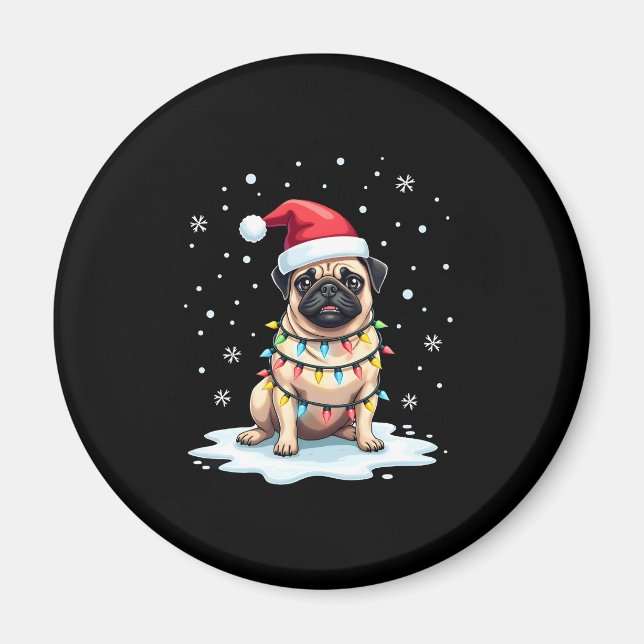 Pug Dog Christmas Men Women (1) Magnet (Front)