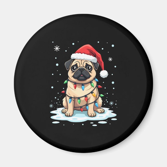 Pug Dog Christmas Men Women (2) Magnet (Front)