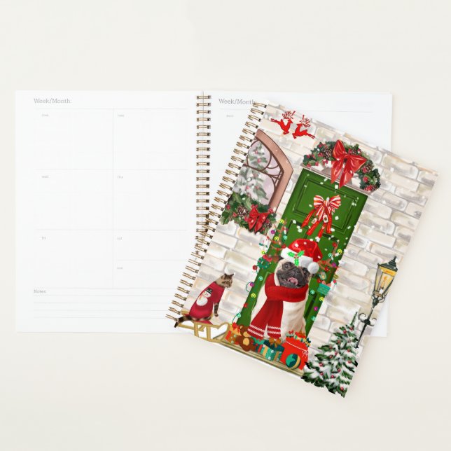 Pug Dog Christmas  Planner (Display)