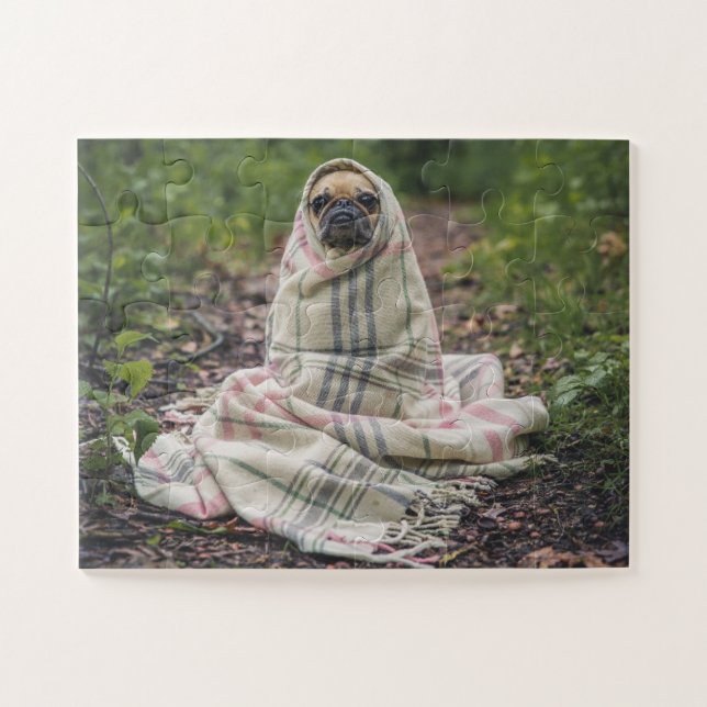 PUG DOG CUTE EASY PUZZLE (Horizontal)