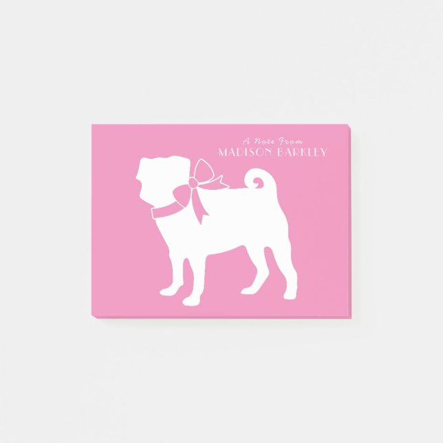 Pug Dog Cute Post-it Notes (Front)