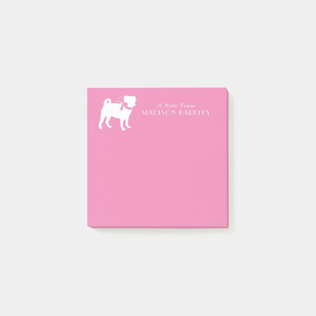 Pug Dog Cute Post-it Notes (Front)
