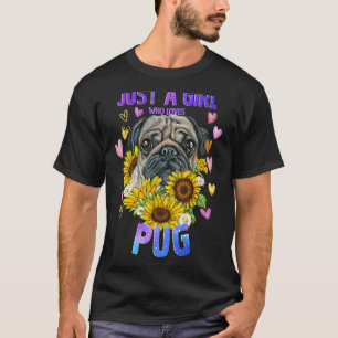 Pug Dog Cute Puppy Girl Woman T-Shirt
