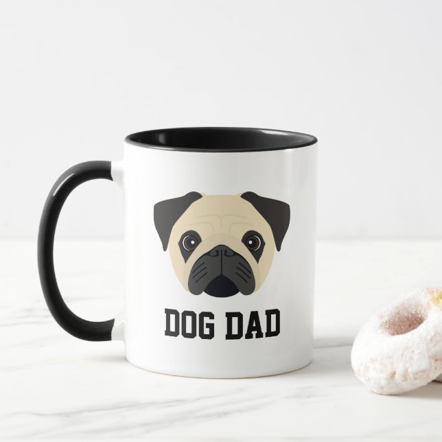 Pug Dog Dad Mug (With Donut)