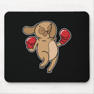 Pug Dog Does Boxing Mouse Pad