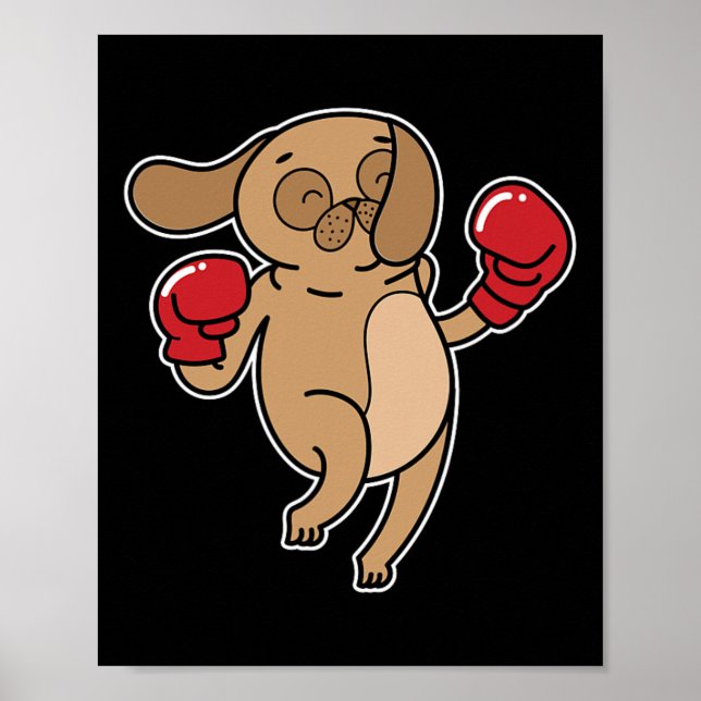 Pug Dog Does Boxing  Poster (Front)