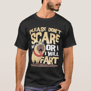 Pug dog dont scare fart Tri-blend  984 T-Shirt