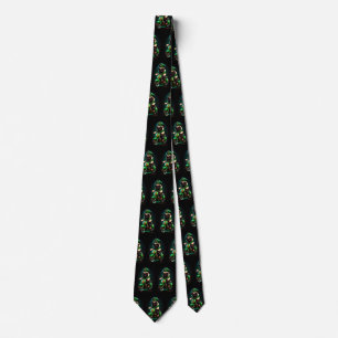 Pug Dog Driving Bike St. Patrick's Day Tie
