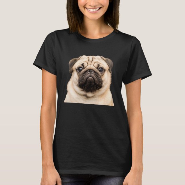 Pug Dog Face Close Up T-Shirt (Front)