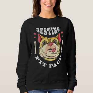 Pug Dog Face Resting Pit Face Funny Dog Lovers Hap Sweatshirt