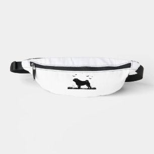 Pug Dog ? Halloween Moon Silhouette Classic T-Shir Bum Bags