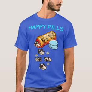 Pug Dog Happy Pills T-Shirt