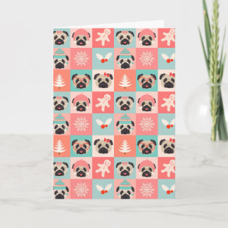 Pug Dog Holiday Card