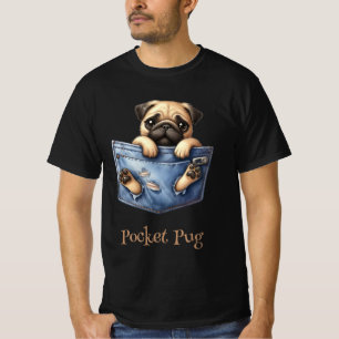 Pug Dog In A Pocket T-Shirt