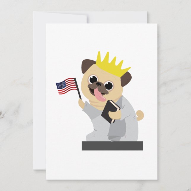 Pug Dog Independence Day - 4th July (Front)