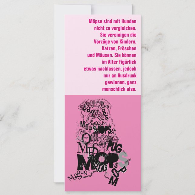 Pug Dog Invitations (Front)