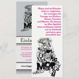 Pug Dog Invitations