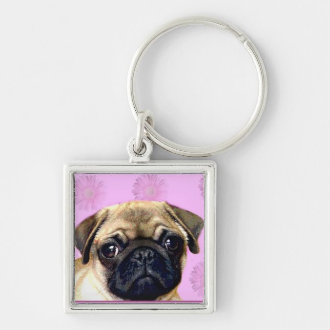 Pug Dog Key Ring (Front)