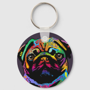 Pug Dog Key Ring