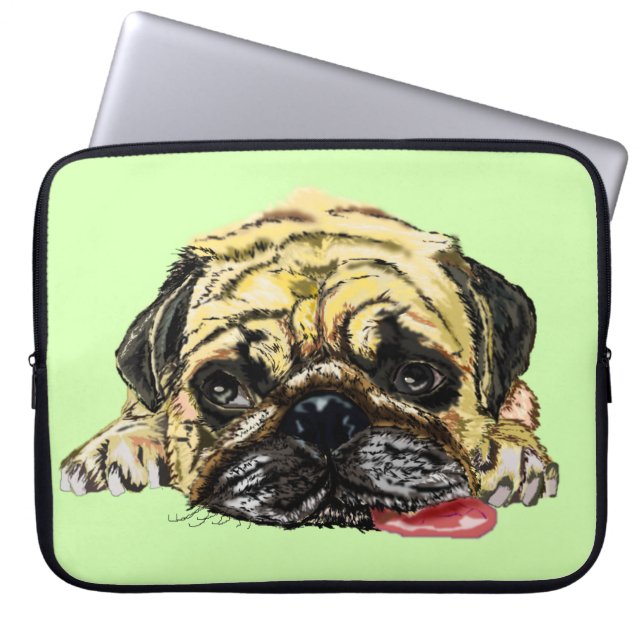 Pug Dog Laptop Sleeve (Front)